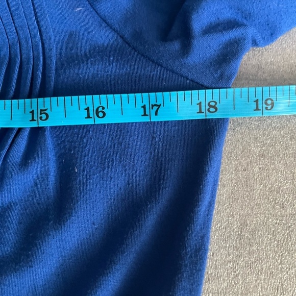 [10]VTG Together Blue Ruffled V-Neck Tiered Midi Dress - Picture 12 of 16